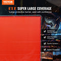 Welding Screen 6x8ft Flame-Resistant Vinyl Red 4 Swivel Wheels