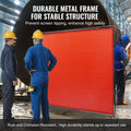 Welding Screen 6x8ft Flame-Resistant Vinyl Red 4 Swivel Wheels