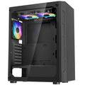 VEVOR Mid-Tower ATX Gaming Case 3x120mm ARGB Fans Black