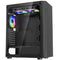 VEVOR Mid-Tower ATX Gaming Case 3x120mm ARGB Fans Black