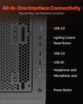 VEVOR Mid-Tower ATX Gaming Case 3x120mm ARGB Fans Black