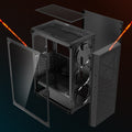 VEVOR Mid-Tower ATX Gaming Case 3x120mm ARGB Fans Black
