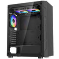 VEVOR Mid-Tower ATX Gaming Case 3x120mm ARGB Fans Black
