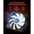 Mid-Tower ATX PC Gaming Case Computer Case with 6 x 120 mm PWM ARGB Fans