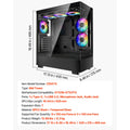 Mid-Tower ATX PC Gaming Case Computer Case with 6 x 120 mm PWM ARGB Fans