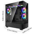 Mid-Tower ATX PC Gaming Case Computer Case with 6 x 120 mm PWM ARGB Fans