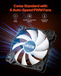 Mid-Tower ATX PC Case 6x120mm PWM ARGB Fans