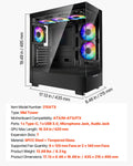 Mid-Tower ATX PC Case 6x120mm PWM ARGB Fans