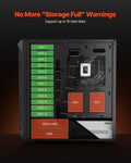 PC Gaming Case Mid-Tower Tempered Glass 4x120mm Fans ATX