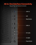 PC Gaming Case Mid-Tower Tempered Glass 4x120mm Fans ATX