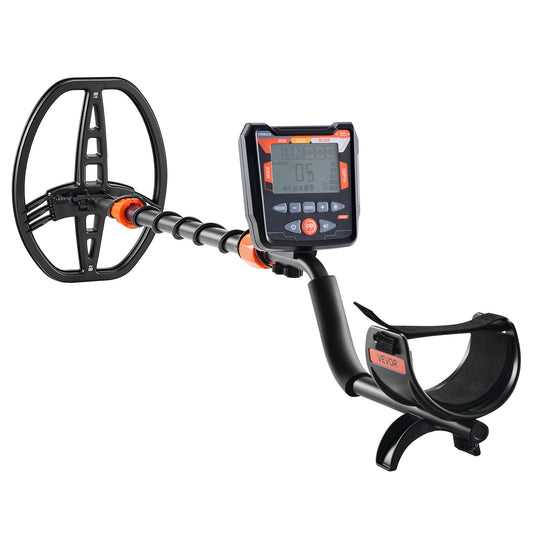 Metal Detector for Adults, 254 mm, Professional High Accuracy Gold Detector, IP68 Waterproof Search Coil with Display, Headphones, 5 Modes, Adjustable Length, for Detecting Gold Treasure Hunting