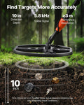 Metal Detector 254mm IP68 Waterproof Gold Professional 5 Modes