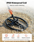 Metal Detector 254mm IP68 Waterproof Gold Professional 5 Modes