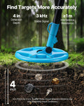 Metal Detector 152.4mm IP68 Waterproof LCD Gold Search 650-930mm
