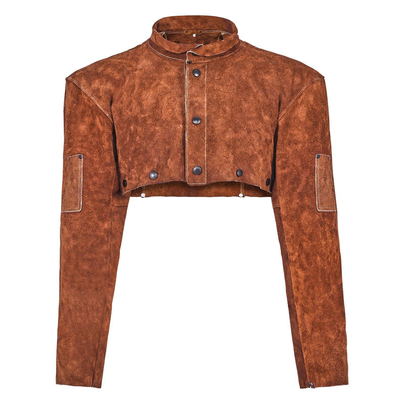Leather Welding Cape Sleeve XL Flame Resistant Cowhide Heat