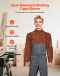 Leather Welding Cape Sleeve XL Flame Resistant Cowhide Heat