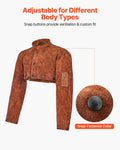 Leather Welding Cape Sleeve XL Flame Resistant Cowhide Heat