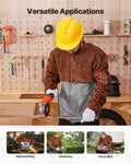 Leather Welding Cape Sleeve XL Flame Resistant Cowhide Heat