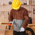 Leather Welding Cape Sleeve XL Flame Resistant Cowhide Heat