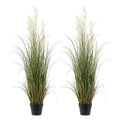 Artificial Grass Plant 2 Pack 1194mm Reed Flower Pot Indoor Outdoor
