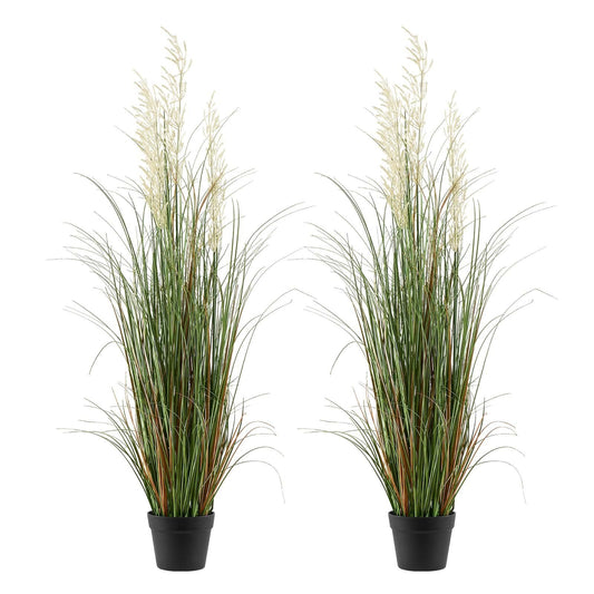 Artificial Grass Plant 2 Pack 1194mm Reed Flower Pot Indoor Outdoor