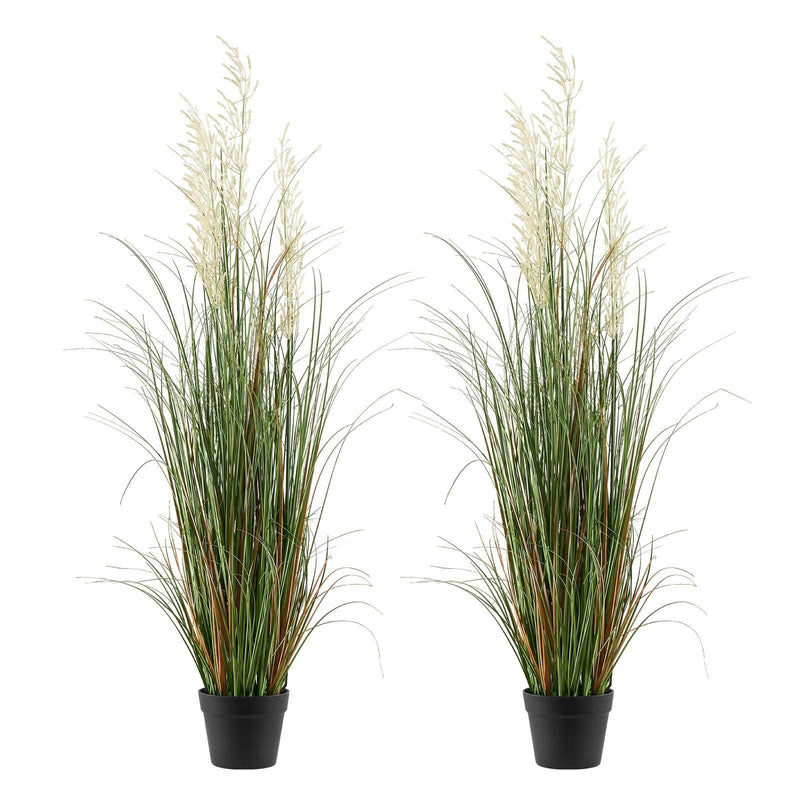 Artificial Grass Plant 2 Pack 1194mm Reed Flower Pot Indoor Outdoor
