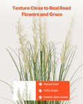 Artificial Grass Plant 2 Pack 1194mm Reed Flower Pot Indoor Outdoor