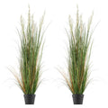 Artificial Grass Plant 2 Pack 1194mm Reed Flower Pot Indoor Outdoor