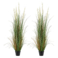 Artificial Grass Plant 2 Pack 1499mm Faux Reed Flower Pot Green