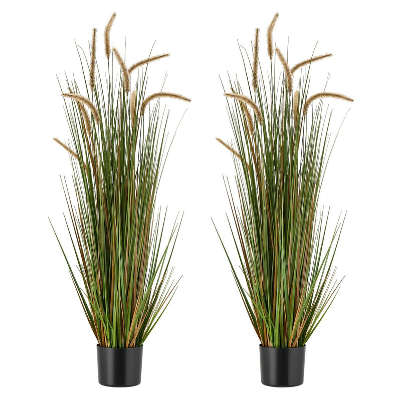 Artificial Grass 2 Pack 1194mm Horsetail Reed Faux Plant Pot