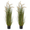Artificial Grass 2 Pack 1194mm Horsetail Reed Faux Plant Pot