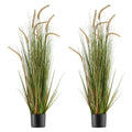 Artificial Grass 2 Pack 1194mm Horsetail Reed Faux Plant Pot