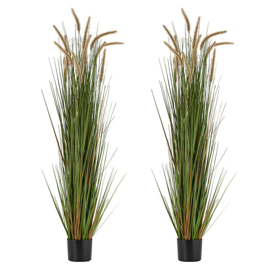 Artificial Grass Plant 2 Pack 1499mm Horsetail Reed Potted Greenery
