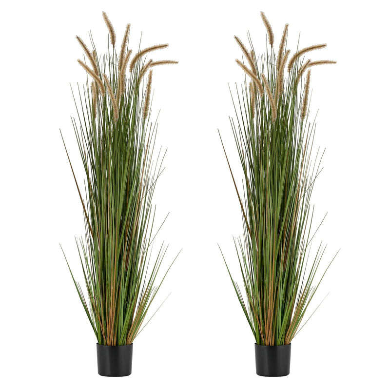 Artificial Grass Plant 2 Pack 1499mm Horsetail Reed Potted Greenery