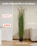 Artificial Grass Plant 2 Pack 1499mm Horsetail Reed Potted Greenery