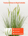 Artificial Grass Plant 2 Pack 889mm Cattail Faux Greenery Pot