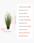Artificial Grass Plant 2 Pack 889mm Cattail Faux Greenery Pot