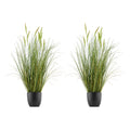 Artificial Grass Plant 2 Pack 889mm Cattail Faux Greenery Pot