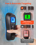 Stud Finder 5 in 1 Wall Scanner Metal AC Wire Detector LCD Alarm Black