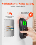 Stud Finder 5 in 1 Wall Scanner Metal AC Wire Detector LCD Alarm Black