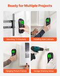 Stud Finder 5 in 1 Wall Scanner Metal AC Wire Detector LCD Alarm Black
