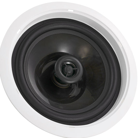 165.1 mm in Ceiling Speakers, 150-Watts, Flush Mount Ceiling & in-Wall Speakers System with 8ΩImpedance 89dB Sensitivity, for Home Kitchen Living Room Bedroom or Covered Outdoor Porches, Single