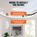 4 PCs 203.2 mm in Ceiling Speakers, 100-Watts, Flush Mount Ceiling & in-Wall Speakers System with 8ΩImpedance 89dB Sensitivity, for Home Kitchen Living Room Bedroom or Covered Outdoor Porches
