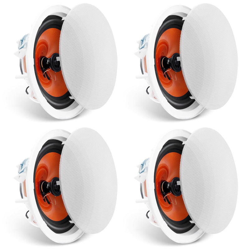 4x 203mm 100W Ceiling Speakers Flush Mount 8Ω Home Kitchen Living Room