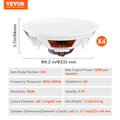 4x 203mm 100W Ceiling Speakers Flush Mount 8Ω Home Kitchen Living Room