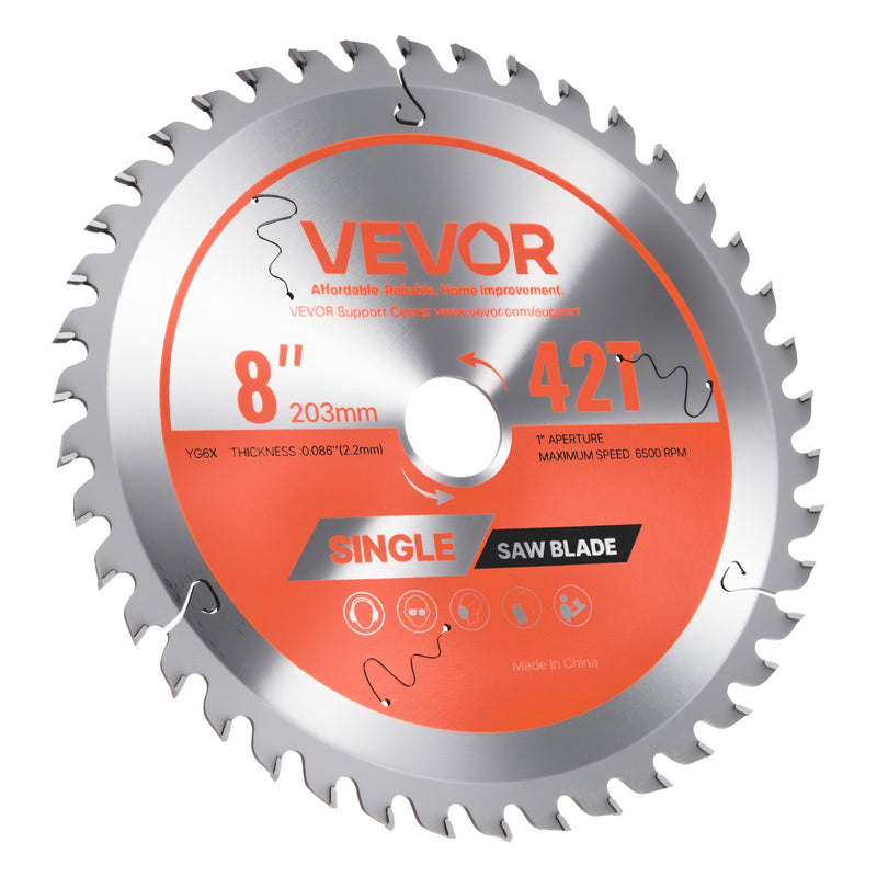 Circular Saw Blade 203mm 42 Teeth 25.4mm Arbor Wood Cutting