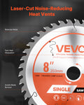 Circular Saw Blade 203mm 42 Teeth 25.4mm Arbor Wood Cutting