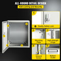 NEMA 4X Steel Enclosure 25x20x15cm IP66 Waterproof Box