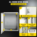 NEMA 4X Steel Enclosure 50x40x15cm IP66 Waterproof Box