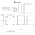 NEMA 4X Steel Enclosure 50x40x15cm IP66 Waterproof Box
